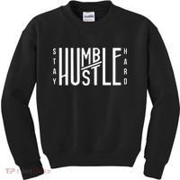 Always Stay Humble Hustle Hard Spread Kindness Inspirational Kids Sweatshirt thumb 0