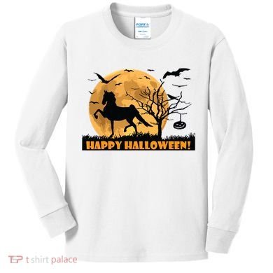 American Saddlebred Horse Training Gaited Horses Equitation Kids Long Sleeve Shirt