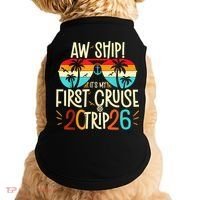 Aw Ship Its My First Cruise Trip 2026 Doggie Tank thumb 0