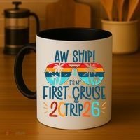 Aw Ship Its My First Cruise Trip 2026 Coffee Mug thumb 4