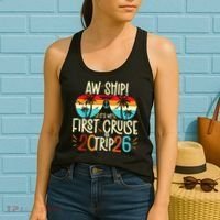Aw Ship Its My First Cruise Trip 2026 Women's Tank Top thumb 2