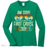 Aw Ship Its My First Cruise Trip 2026 Women's Long Sleeve Shirt thumb 0