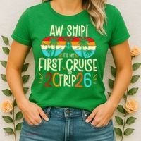 Aw Ship Its My First Cruise Trip 2026 Women's T-Shirt thumb 2