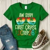 Aw Ship Its My First Cruise Trip 2026 Women's T-Shirt thumb 3