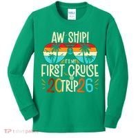 Aw Ship Its My First Cruise Trip 2026 Kids Long Sleeve Shirt thumb 0