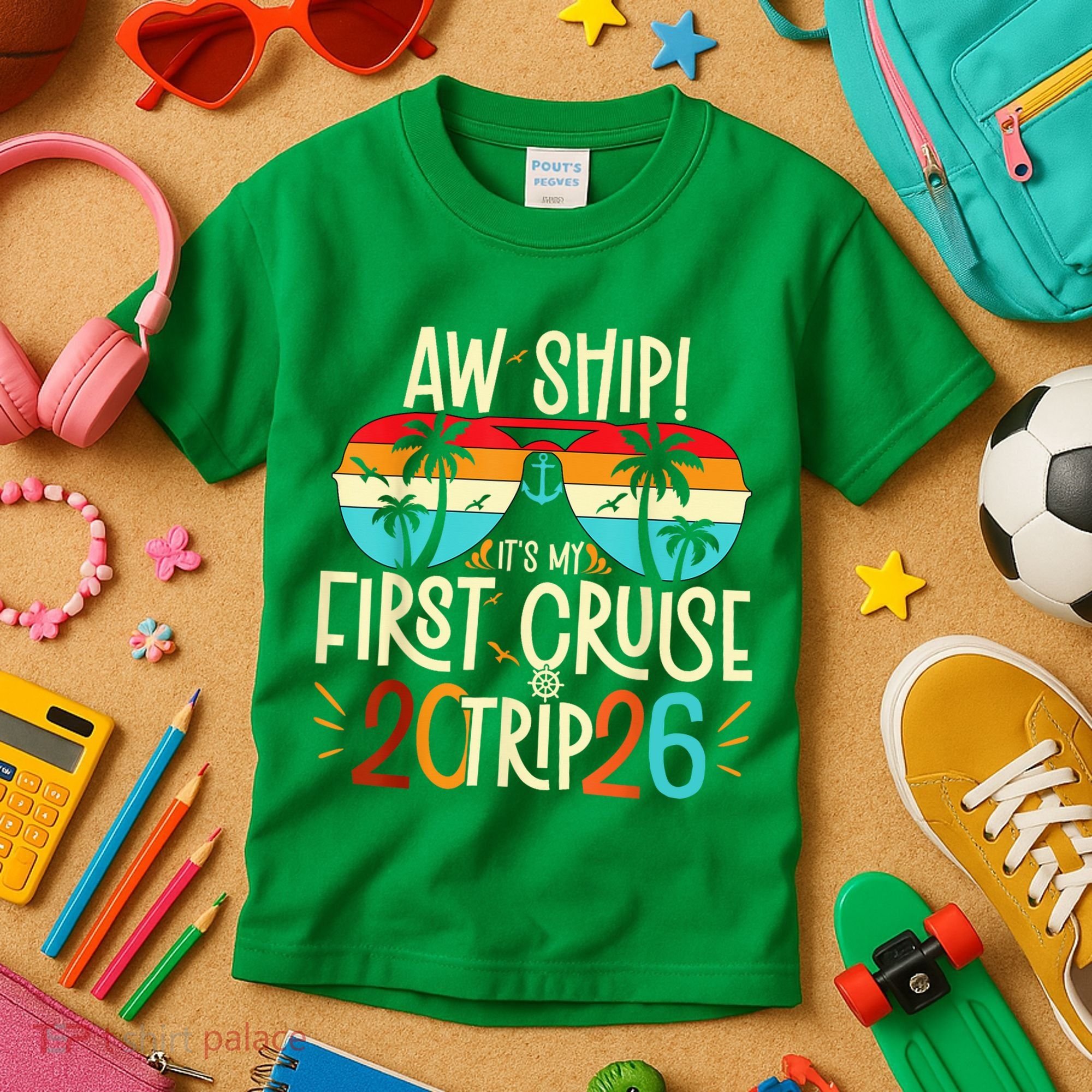 Aw Ship Its My First Cruise Trip 2026 Kids T-Shirt