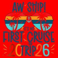 Aw Ship Its My First Cruise Trip 2026 Santa Hat thumb 1