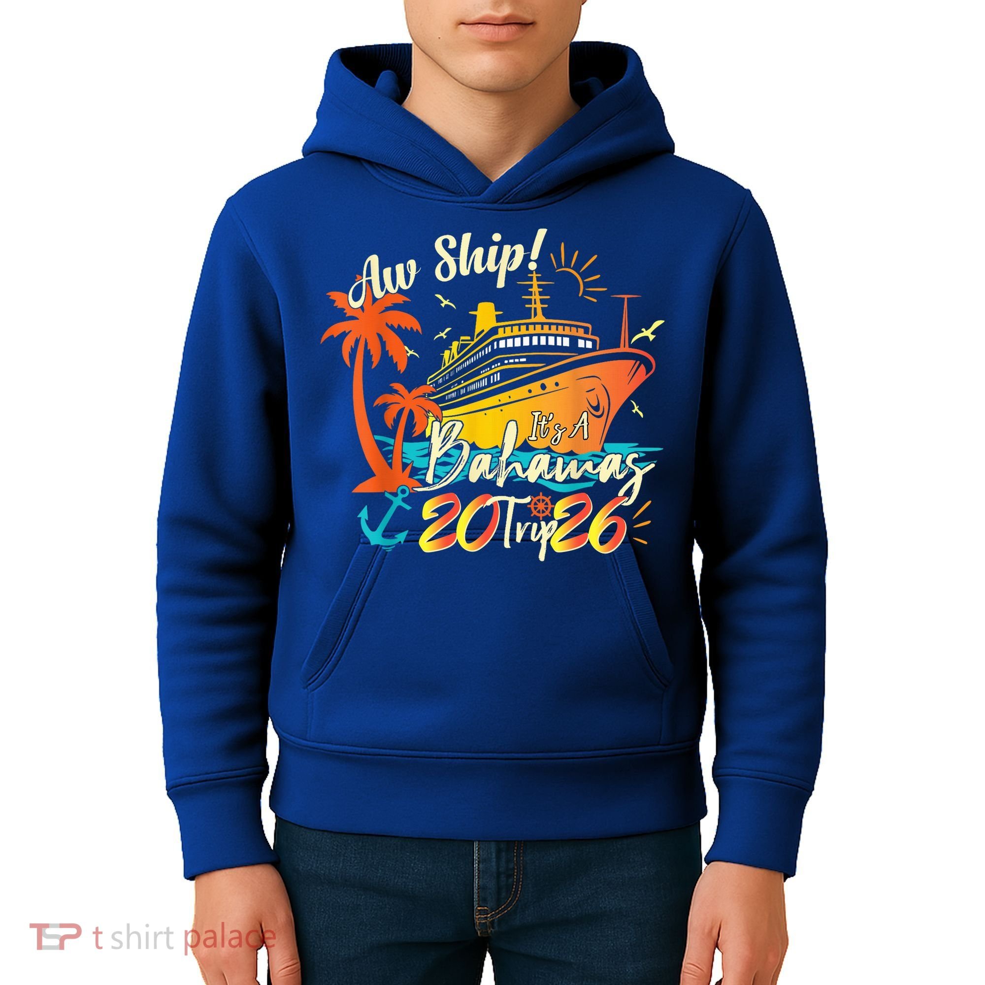Aw Ship Its A Bahamas Trip 2026 Kids Hoodie