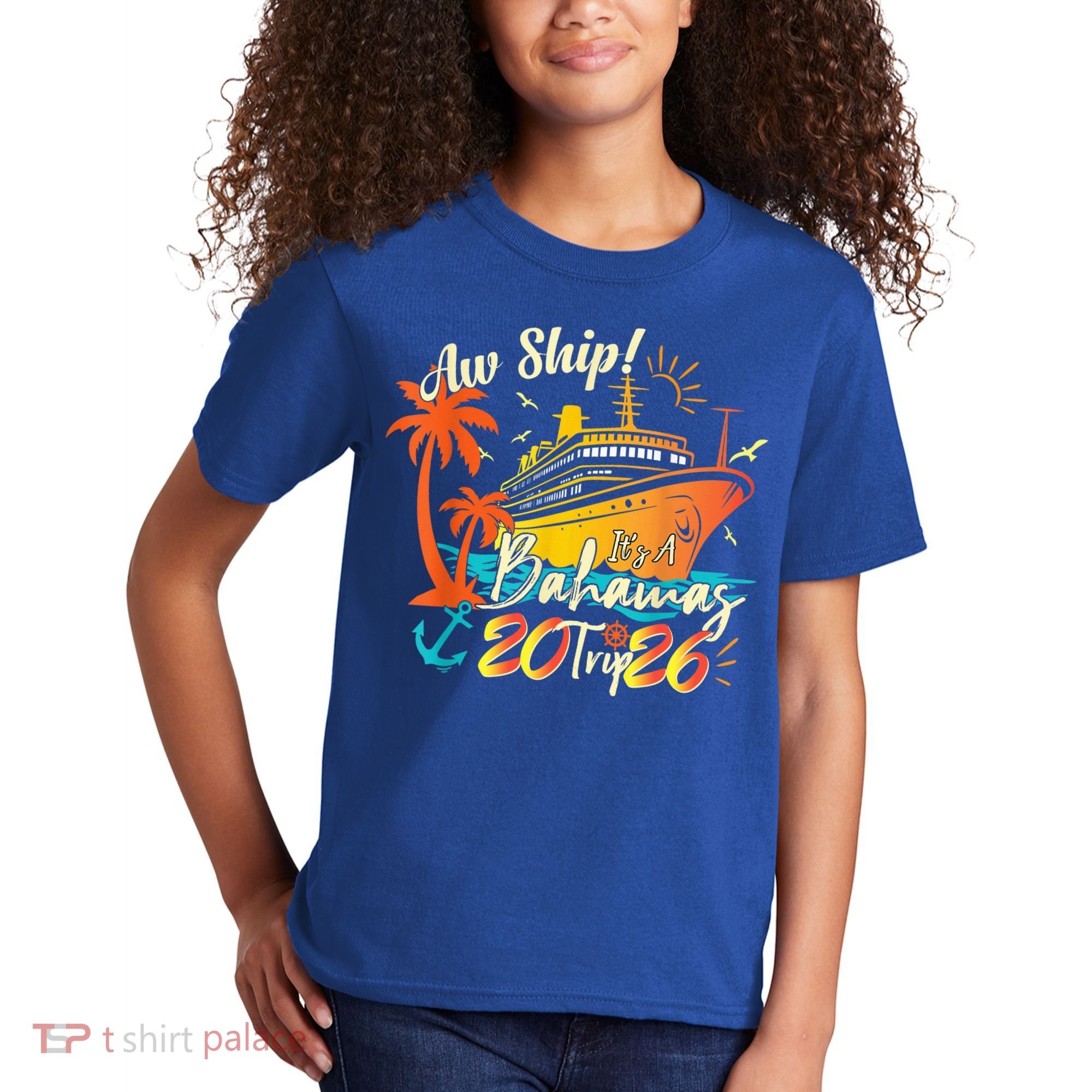 Aw Ship Its A Bahamas Trip 2026 Kids T-Shirt
