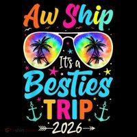 Aw Ship Its A Besties Trip 2026 Ornament thumb 1