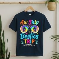Aw Ship Its A Besties Trip 2026 T-Shirt thumb 2