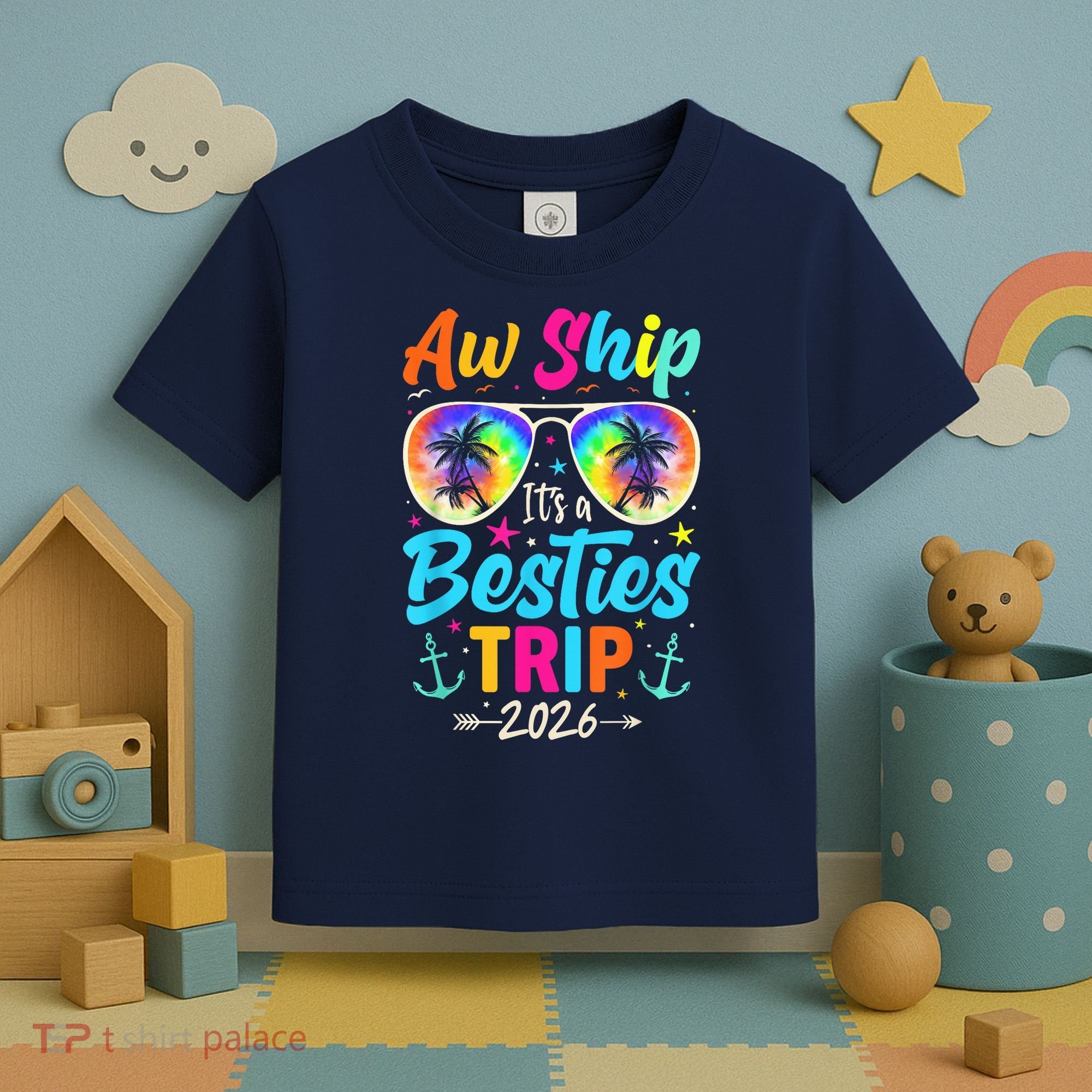 Aw Ship Its A Besties Trip 2026 Toddler T-Shirt