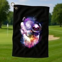 Astronaut Sloth In Space Golf Towel thumb 1