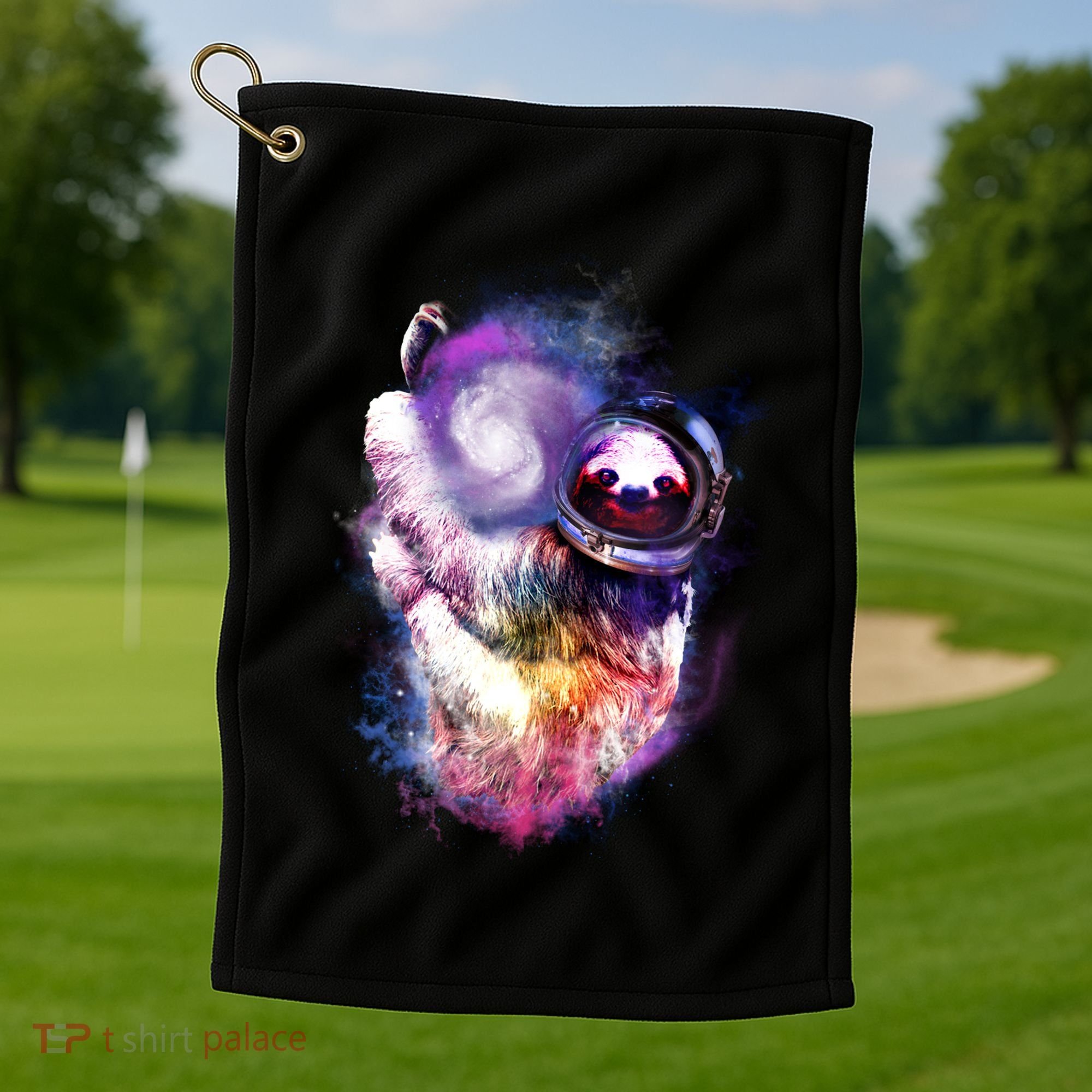 Astronaut Sloth In Space Golf Towel