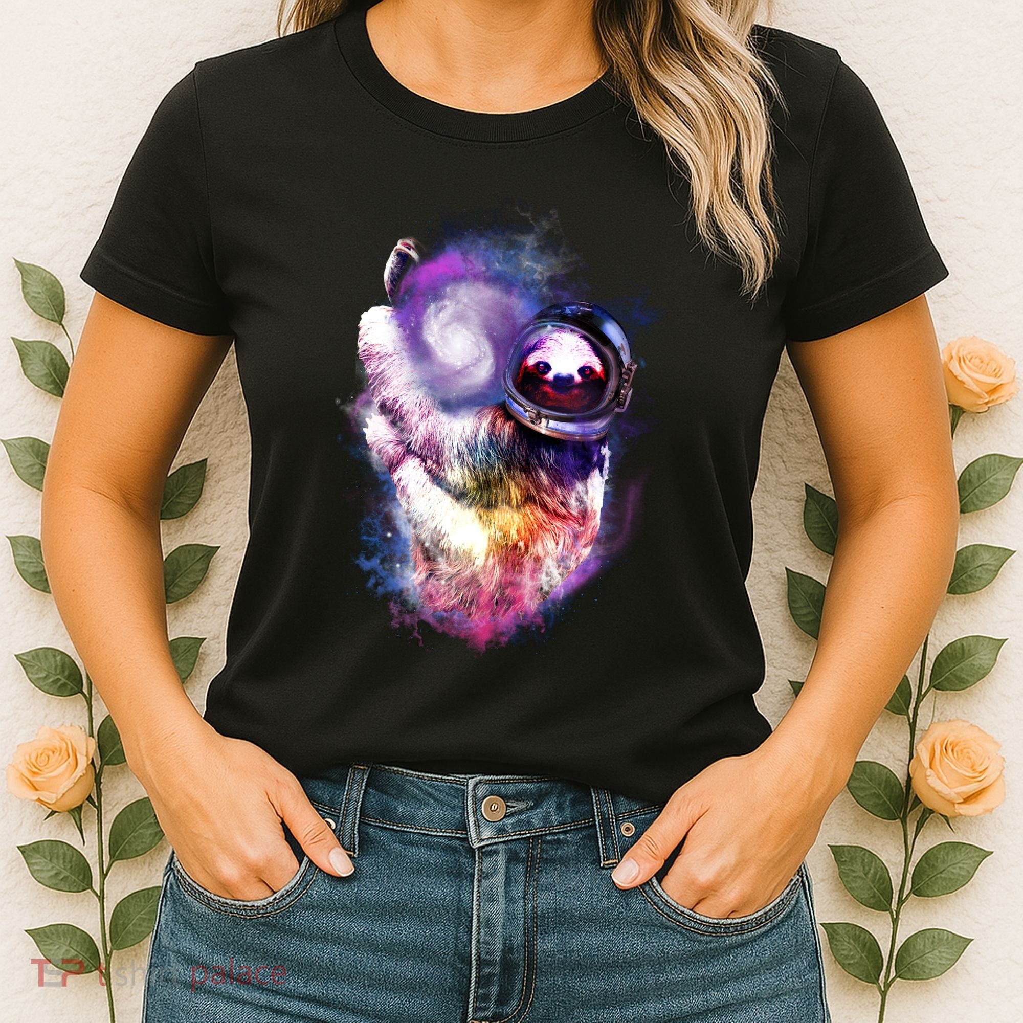 Astronaut Sloth In Space Women's T-Shirt