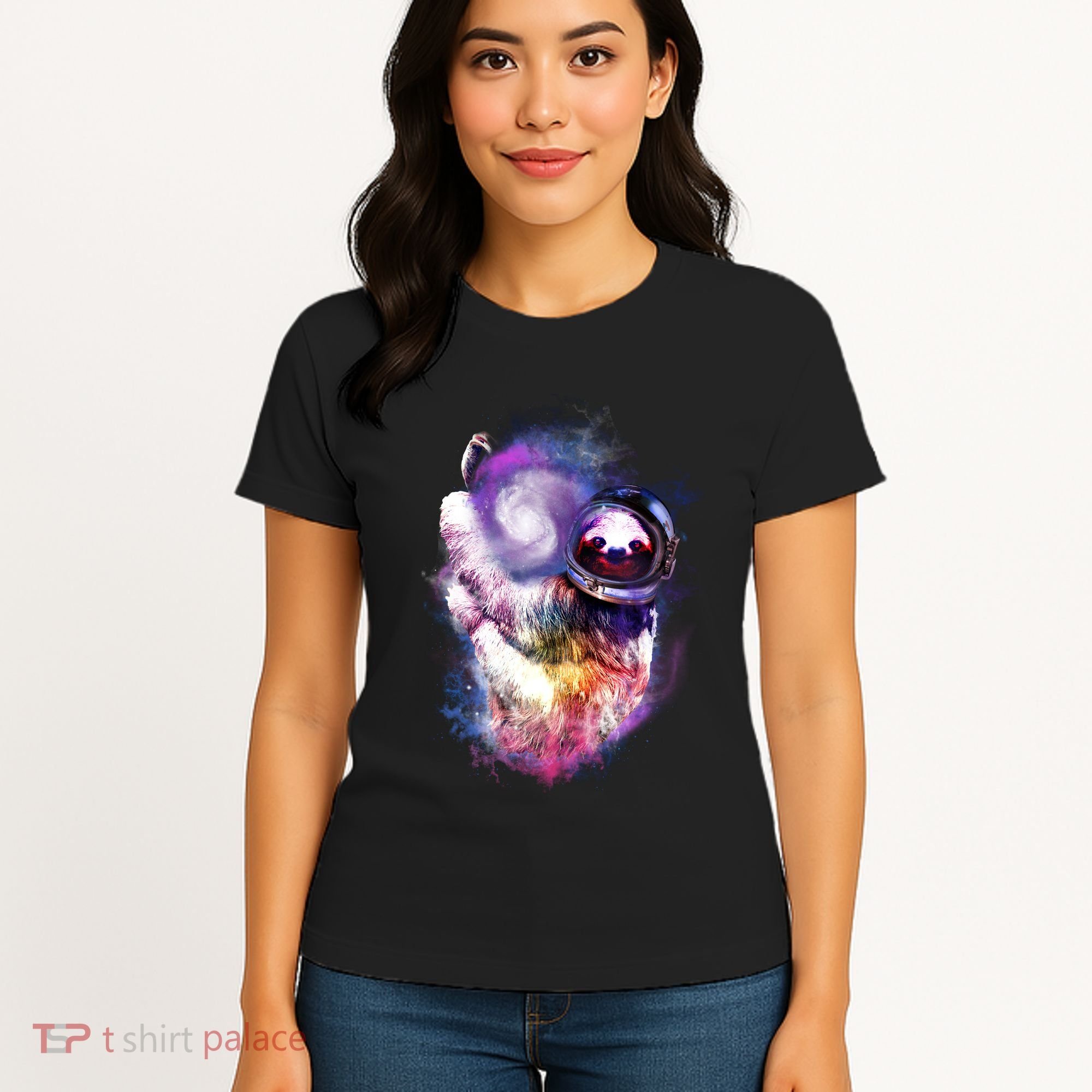 Astronaut Sloth In Space Women's T-Shirt