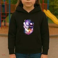 Astronaut Sloth In Space Kids Hoodie thumb 3