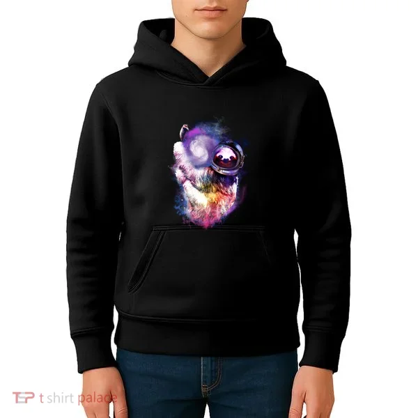 Astronaut Sloth In Space Kids Hoodie