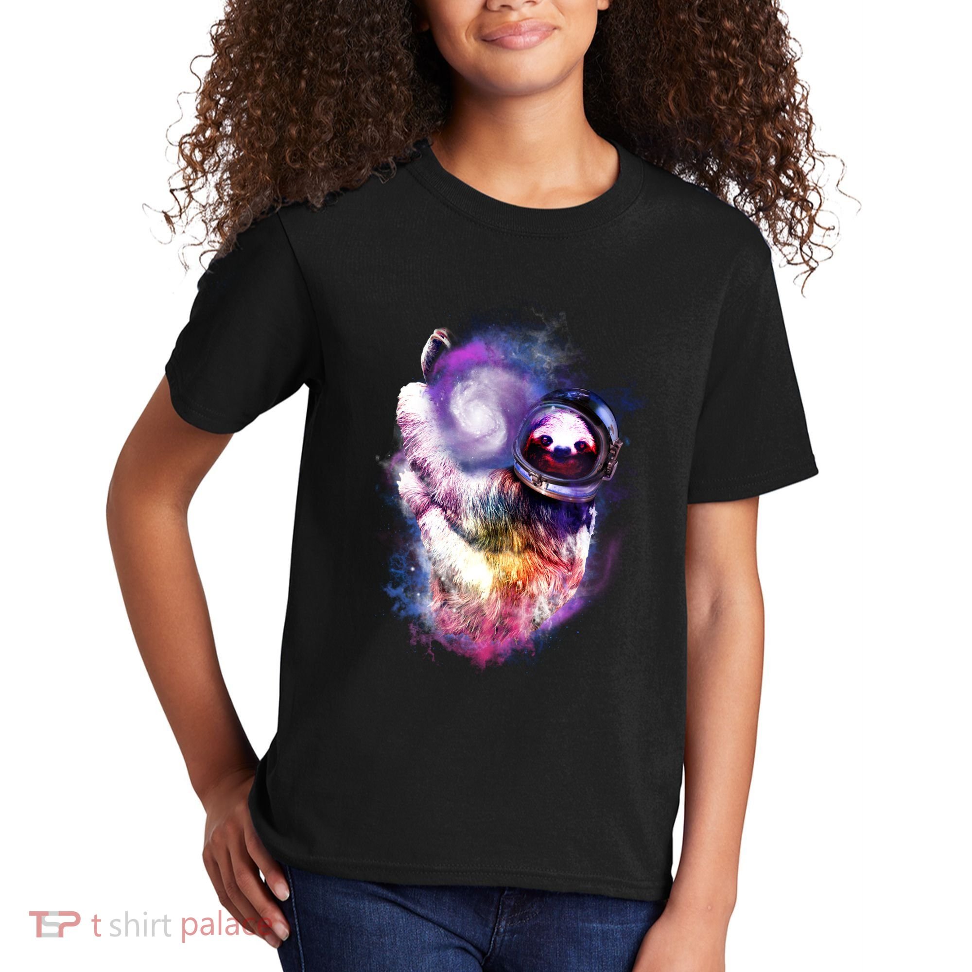 Astronaut Sloth In Space Kids T-Shirt