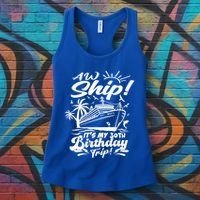 Aw Ship ItS My 30th Birthday Trip Cruise Birthday Vacation Gift Women's Tank Top thumb 3