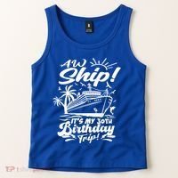 Aw Ship ItS My 30th Birthday Trip Cruise Birthday Vacation Gift Tank Top thumb 2