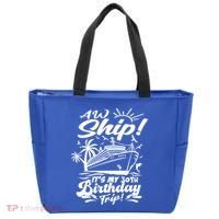 Aw Ship ItS My 30th Birthday Trip Cruise Birthday Vacation Gift Tote Bag thumb 0