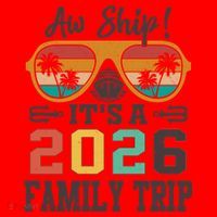 Aw Ship Its A 2026 Family Trip Cruise Ship Santa Hat thumb 1