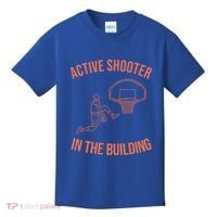 Active Shooter In The Building Kids T-Shirt thumb 0