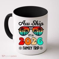 AW Ship Its A 2026 Family Trip Retro Sunglasses Coffee Mug thumb 0