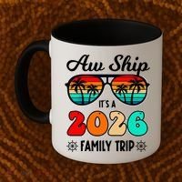 AW Ship Its A 2026 Family Trip Retro Sunglasses Coffee Mug thumb 2