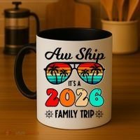 AW Ship Its A 2026 Family Trip Retro Sunglasses Coffee Mug thumb 4