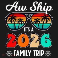 AW Ship Its A 2026 Family Trip Retro Sunglasses Ornament thumb 1