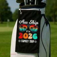 AW Ship Its A 2026 Family Trip Retro Sunglasses Golf Towel thumb 2