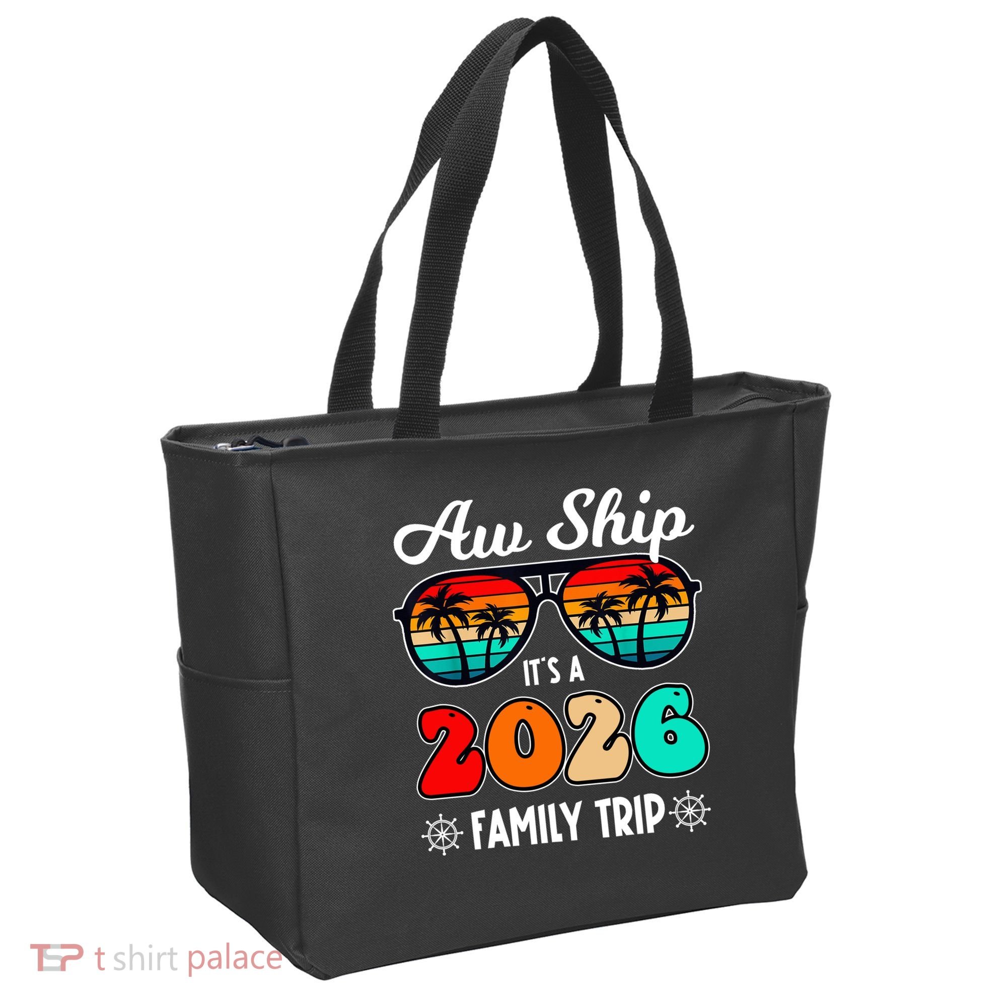 AW Ship Its A 2026 Family Trip Retro Sunglasses Tote Bag