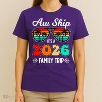 AW Ship Its A 2026 Family Trip Retro Sunglasses T-Shirt thumb 4