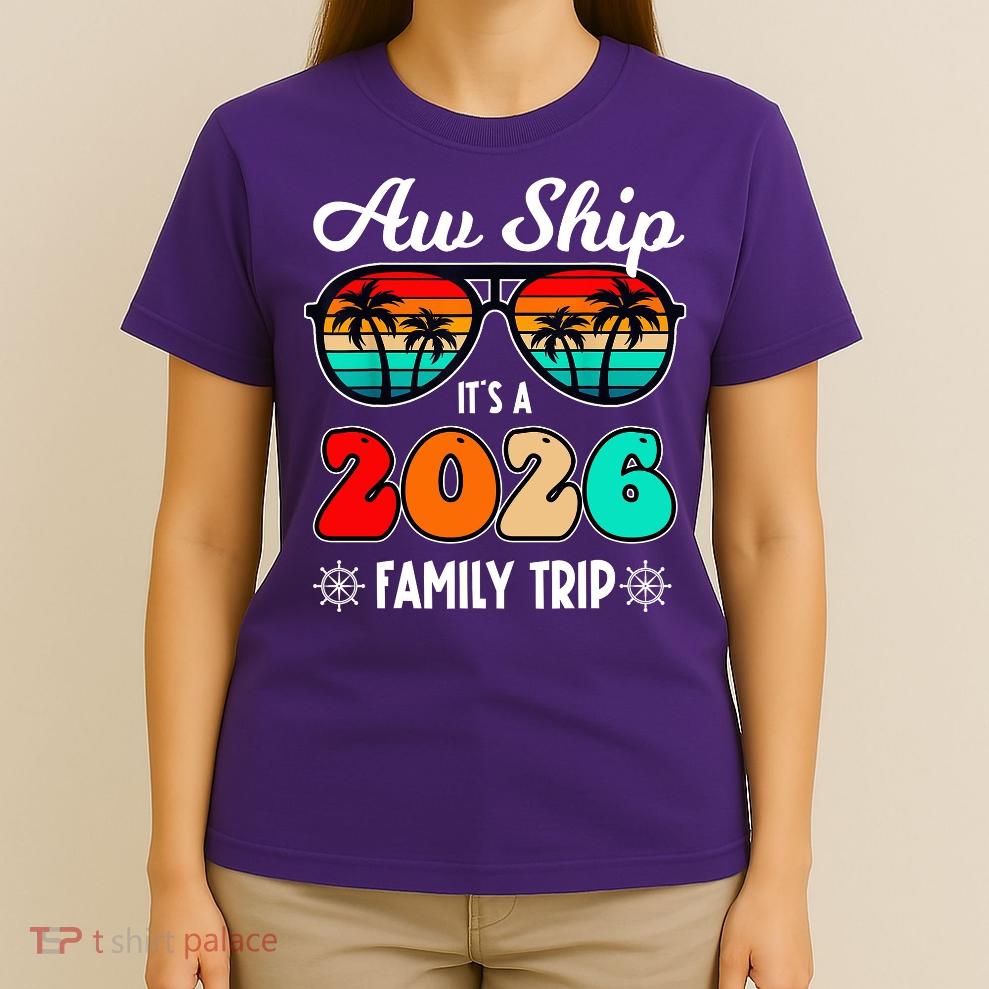 AW Ship Its A 2026 Family Trip Retro Sunglasses T-Shirt