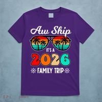 AW Ship Its A 2026 Family Trip Retro Sunglasses T-Shirt thumb 5