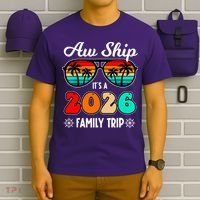 AW Ship Its A 2026 Family Trip Retro Sunglasses T-Shirt thumb 6