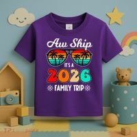 AW Ship Its A 2026 Family Trip Retro Sunglasses Toddler T-Shirt thumb 3