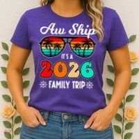 AW Ship Its A 2026 Family Trip Retro Sunglasses Women's T-Shirt thumb 2