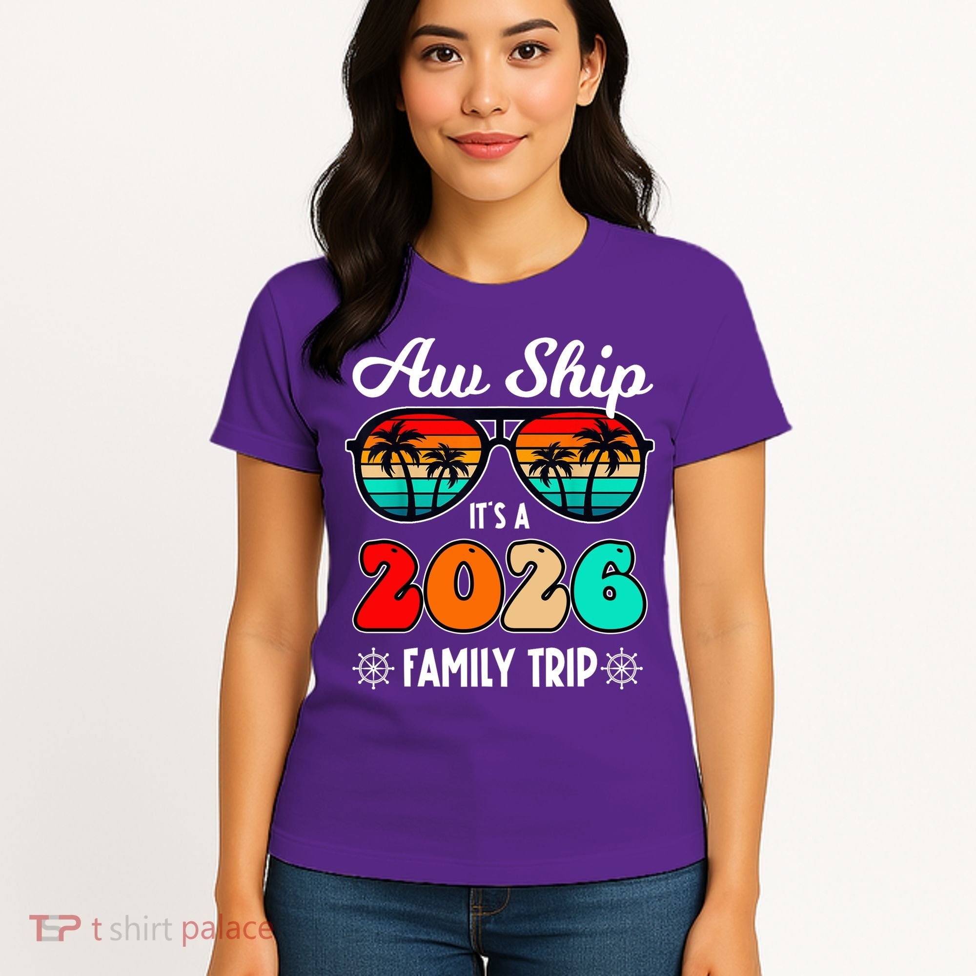 AW Ship Its A 2026 Family Trip Retro Sunglasses Women's T-Shirt