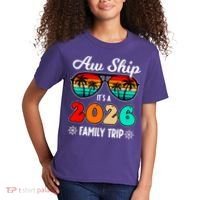 AW Ship Its A 2026 Family Trip Retro Sunglasses Kids T-Shirt thumb 2