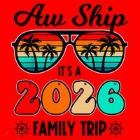 AW Ship Its A 2026 Family Trip Retro Sunglasses Santa Hat thumb 1