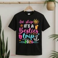 Aw Ship Its A Besties Trip 2026 Sun T-Shirt thumb 2