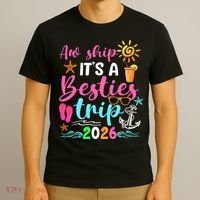 Aw Ship Its A Besties Trip 2026 Sun T-Shirt thumb 3