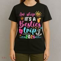 Aw Ship Its A Besties Trip 2026 Sun T-Shirt thumb 4
