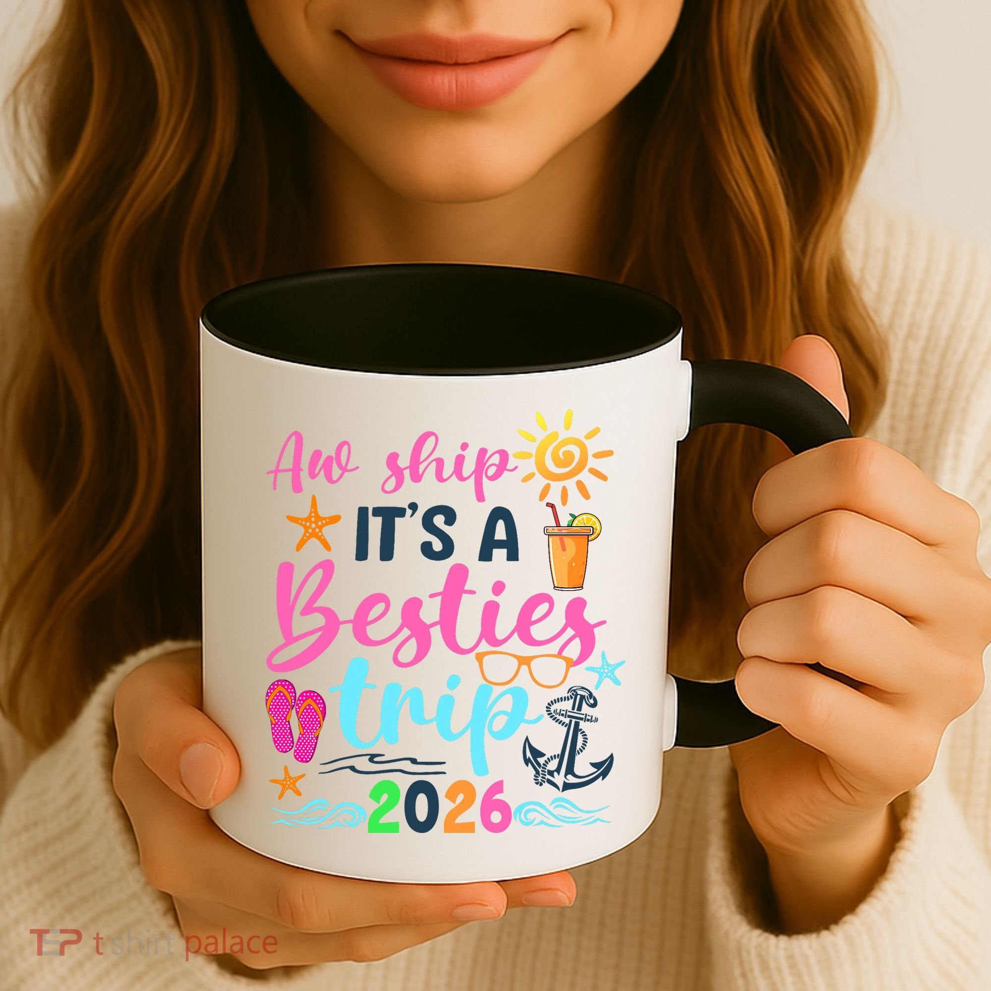 Aw Ship Its A Besties Trip 2026 Sun Coffee Mug