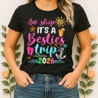 Aw Ship Its A Besties Trip 2026 Sun Women's T-Shirt thumb 2