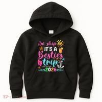Aw Ship Its A Besties Trip 2026 Sun Kids Hoodie thumb 0