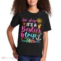 Aw Ship Its A Besties Trip 2026 Sun Kids T-Shirt thumb 2
